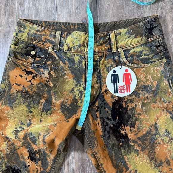 Vintage Jean Paul Gaultier Moss Camo Dead Stock Velvet Grunge Camo straight low - Picture 5 of 16